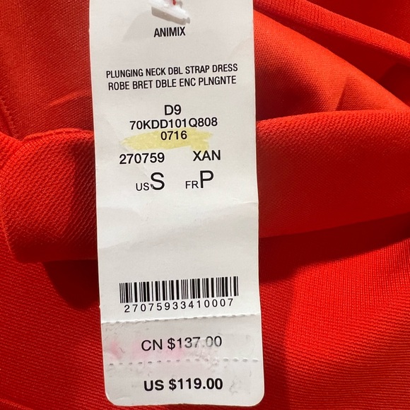 Bebe PLUNGING NECK Double STRAP DRESS Size Small - Picture 10 of 13